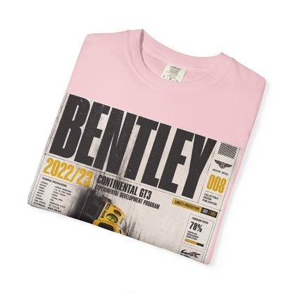 Bentley Magazine Cover T-Shirt – Yellow Sports Car Graphic Tee