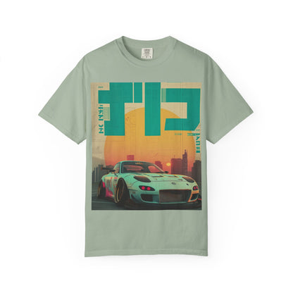Retro Sunset Racing T-Shirt — Vintage Sports Car Graphic