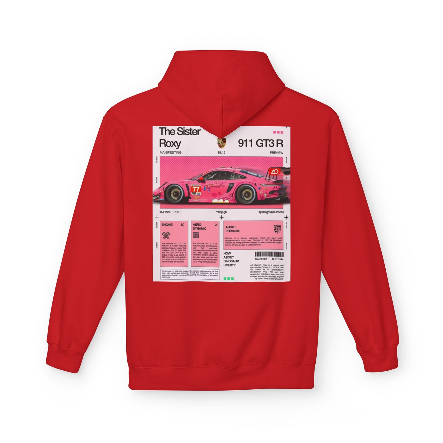 Racing-Inspired Unisex Fleece Hoodie - The Sister Roxy Design