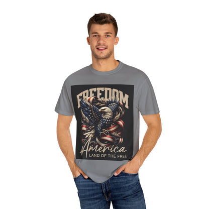 Patriotic Eagle T-Shirt, Freedom Apparel, American Pride Tee, Fourth of July Gift, Vintage Style Shirt