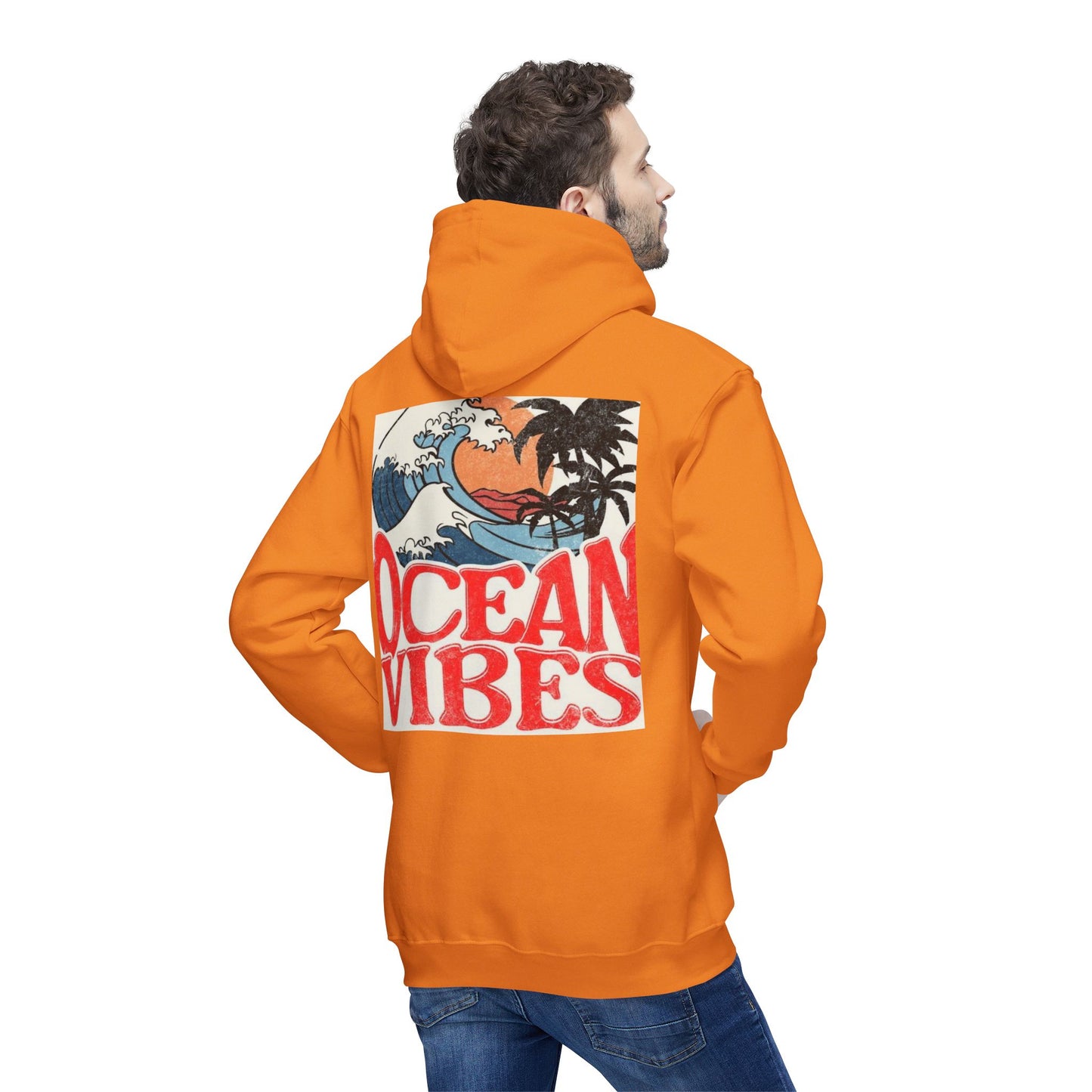 Ocean Vibes Unisex Hooded Sweatshirt | Casual Beachwear for Relaxed Days