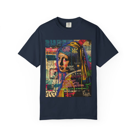 Artistic Unisex Garment-Dyed T-shirt - 'This Is Not a Girl with Great Hair' Design