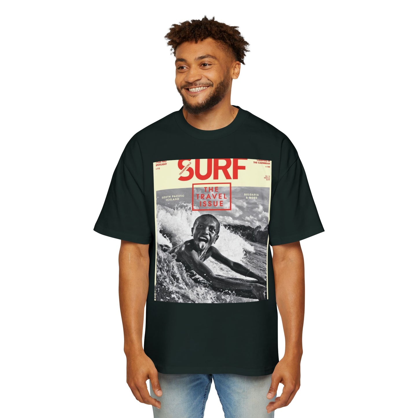 Surf Magazine Graphic Tee — "Surf: The Wave Issue" Vintage Beach Shirt