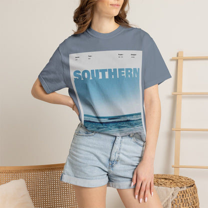 Southern Beach Photo T-Shirt — Ocean Waves Graphic Tee