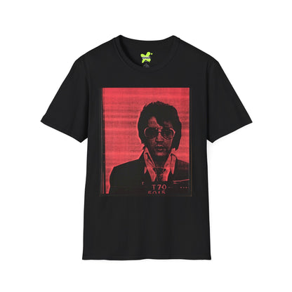 Retro Elvis Unisex Softstyle T-Shirt - Vintage Music Vibe