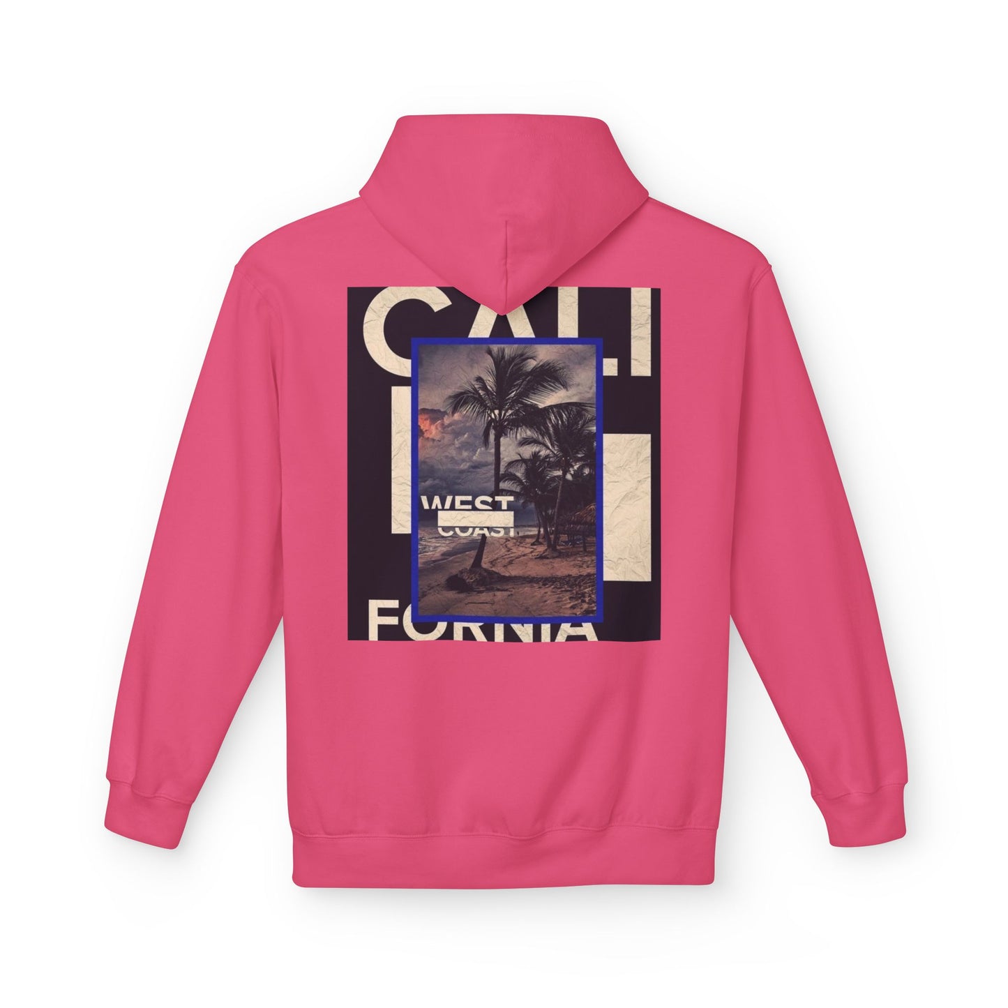 California Vibes Fleece Hoodie, Cozy Unisex Sweatshirt, Perfect for Beach Days, Gift for Travel Lovers, Casual Streetwear