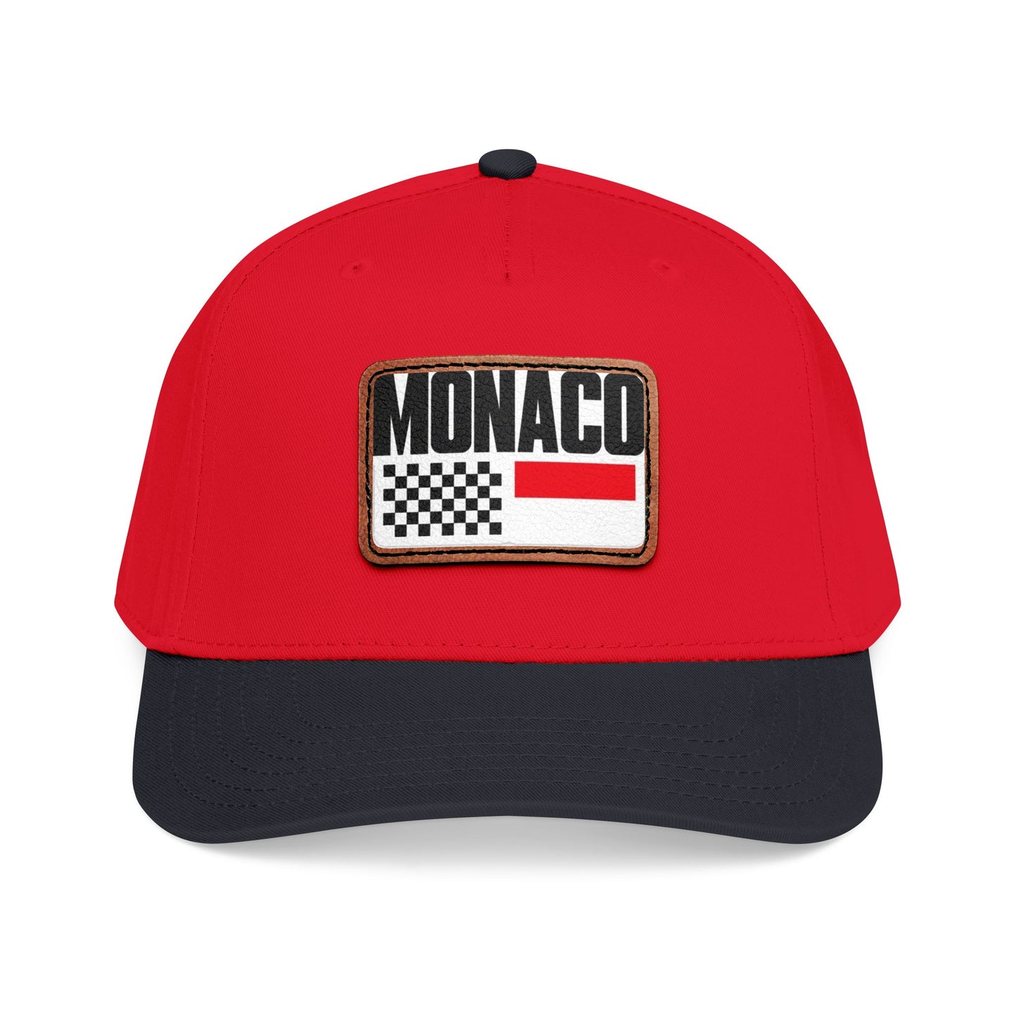 Monaco Leather Patch Baseball Cap – Vintage Racing Flag Hat
