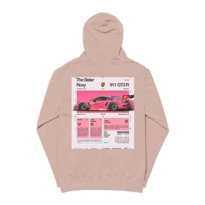 Pigment-Dyed Hoodie — Retro Racing Car Graphic ("911 GT3R")
