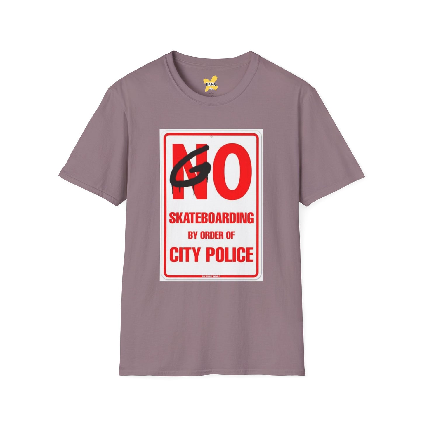 No Skateboarding Funny Unisex T-Shirt - City Police Sign Design