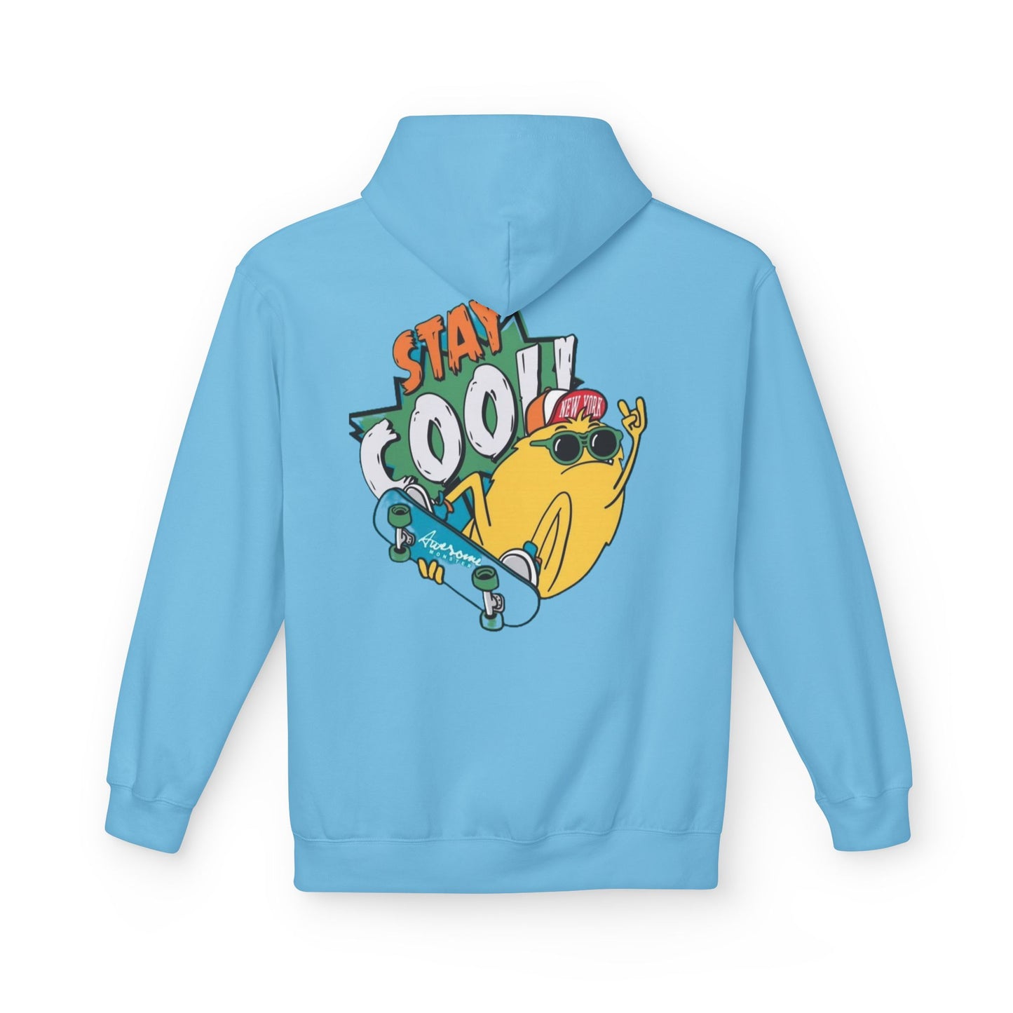 Stay Cool! Unisex Softstyle Fleece Hoodie - Fun & Comfy Skatewear