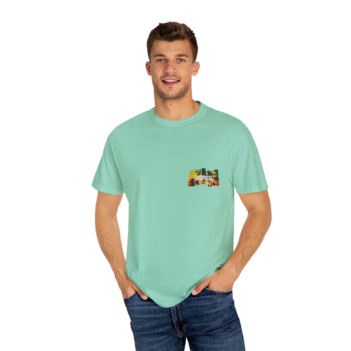 Tropical Vibes Unisex Garment-Dyed T-shirt