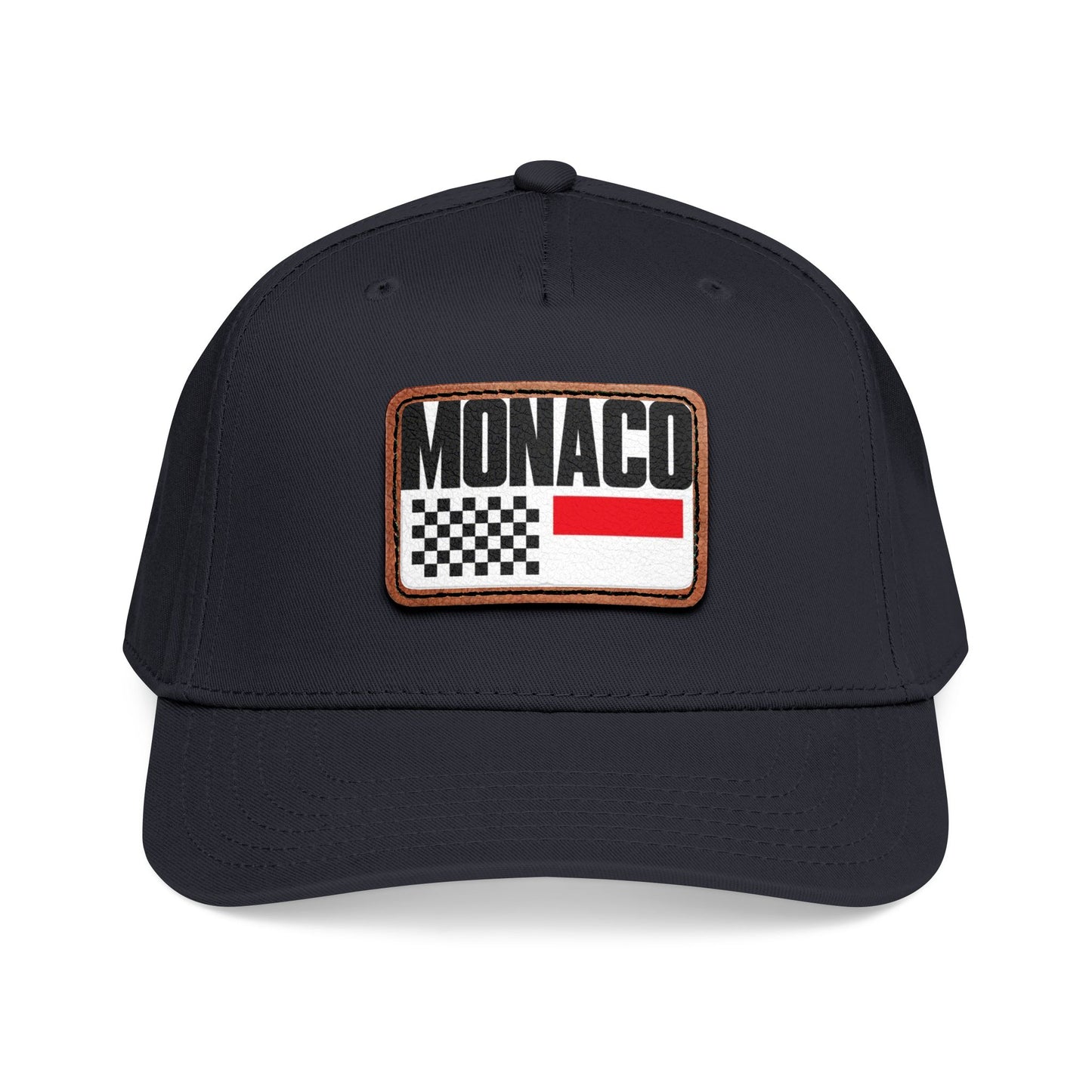 Monaco Leather Patch Baseball Cap – Vintage Racing Flag Hat