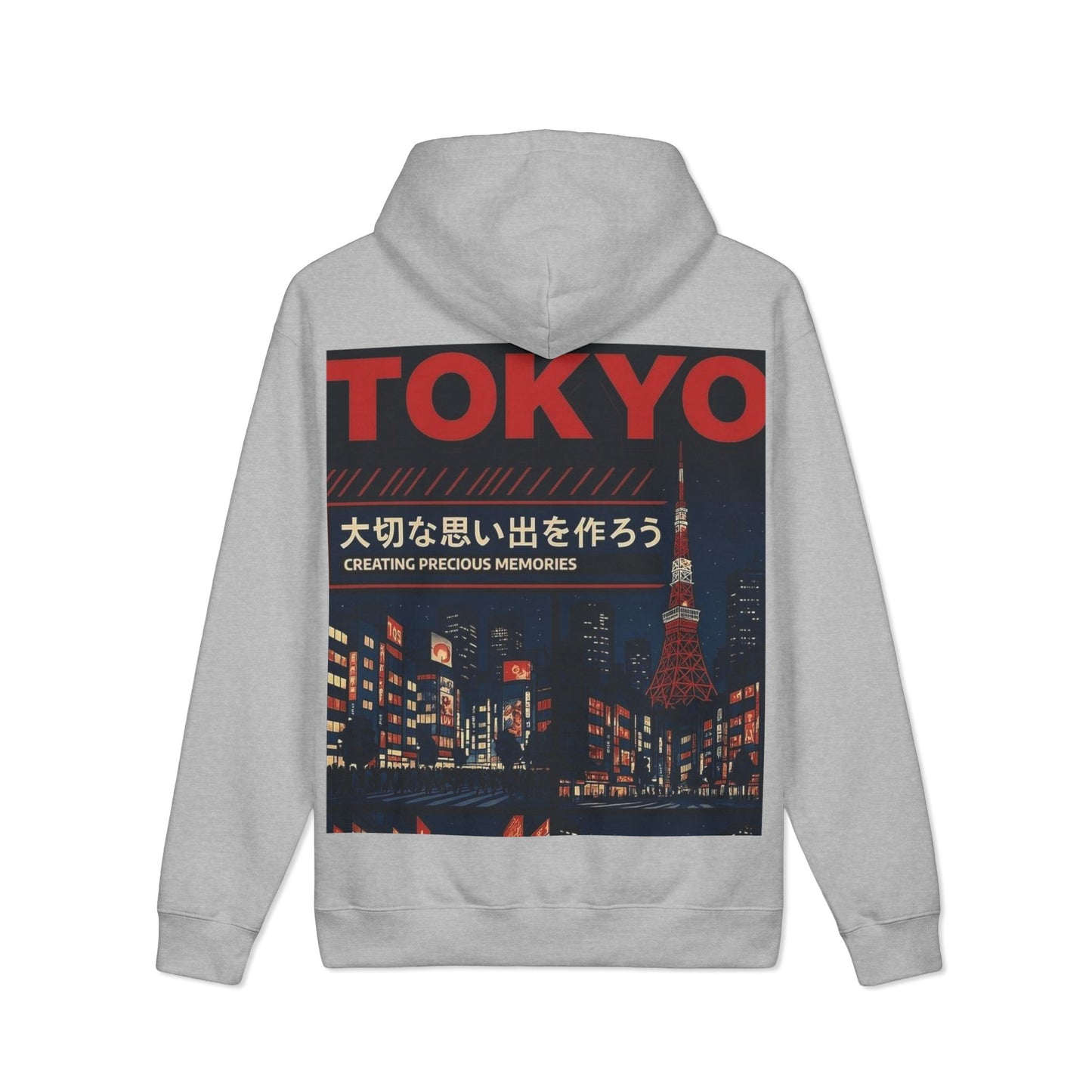 Tokyo Nightscape Hoodie — 'Creating Precious Memories' Japanese Cityscape Pullover