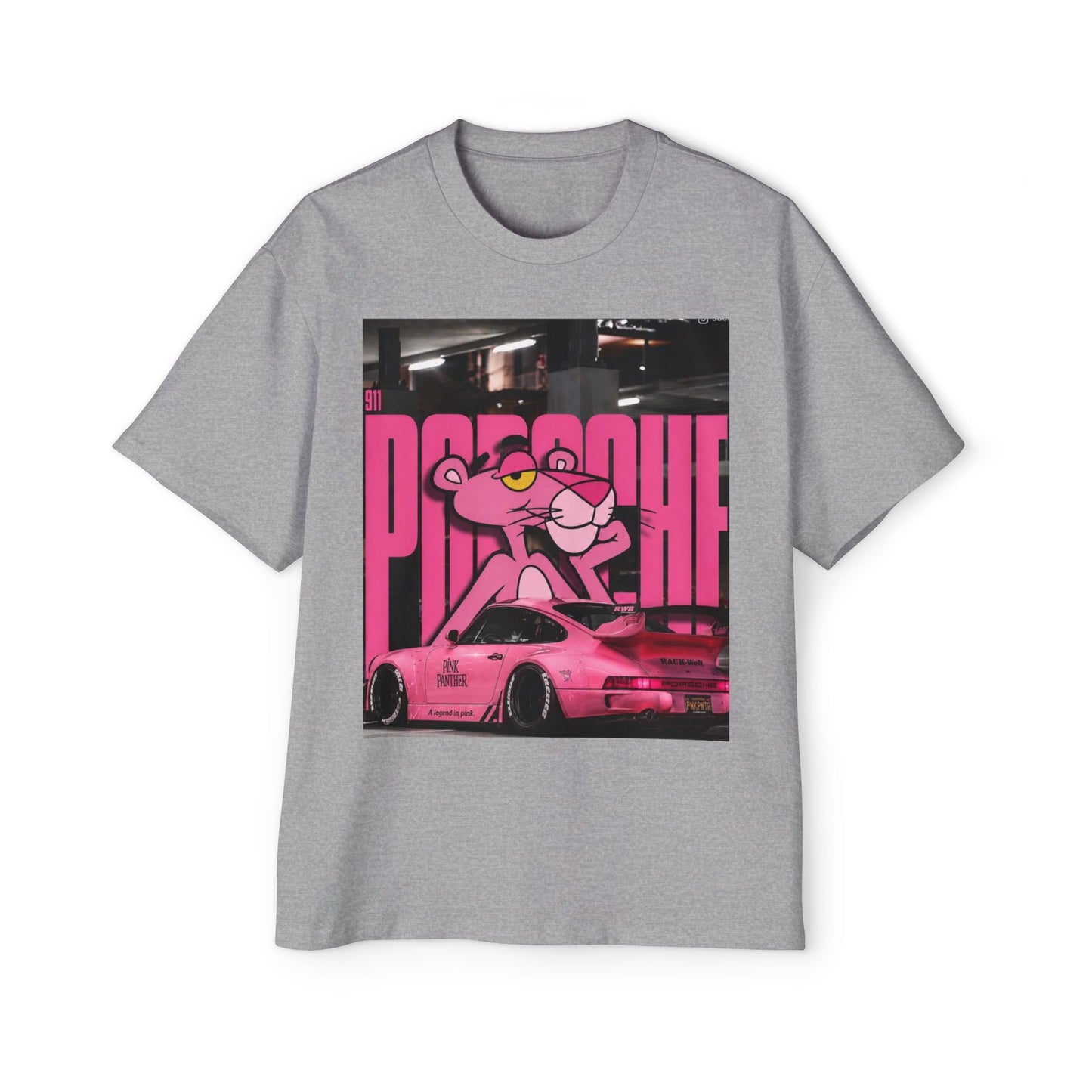 Pink Panther Streetwear Tee — Retro Racing Graphic Shirt