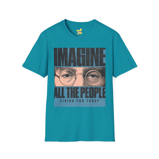 Imagine All the People Unisex Softstyle T-Shirt - Inspirational Graphic Tee for Comfort & Style