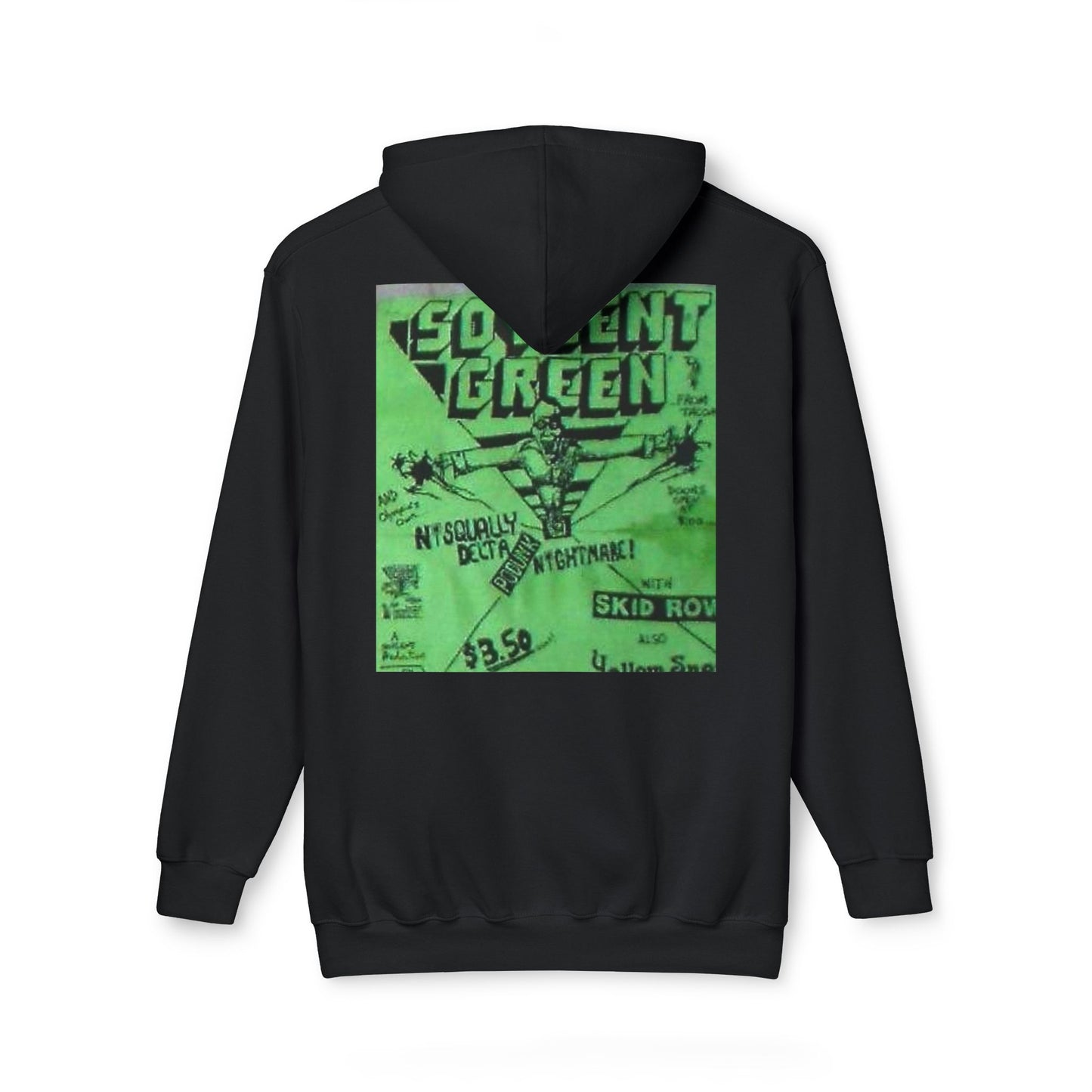 Retro Graphic Unisex Hooded Sweatshirt - 'Solvent Green' Design