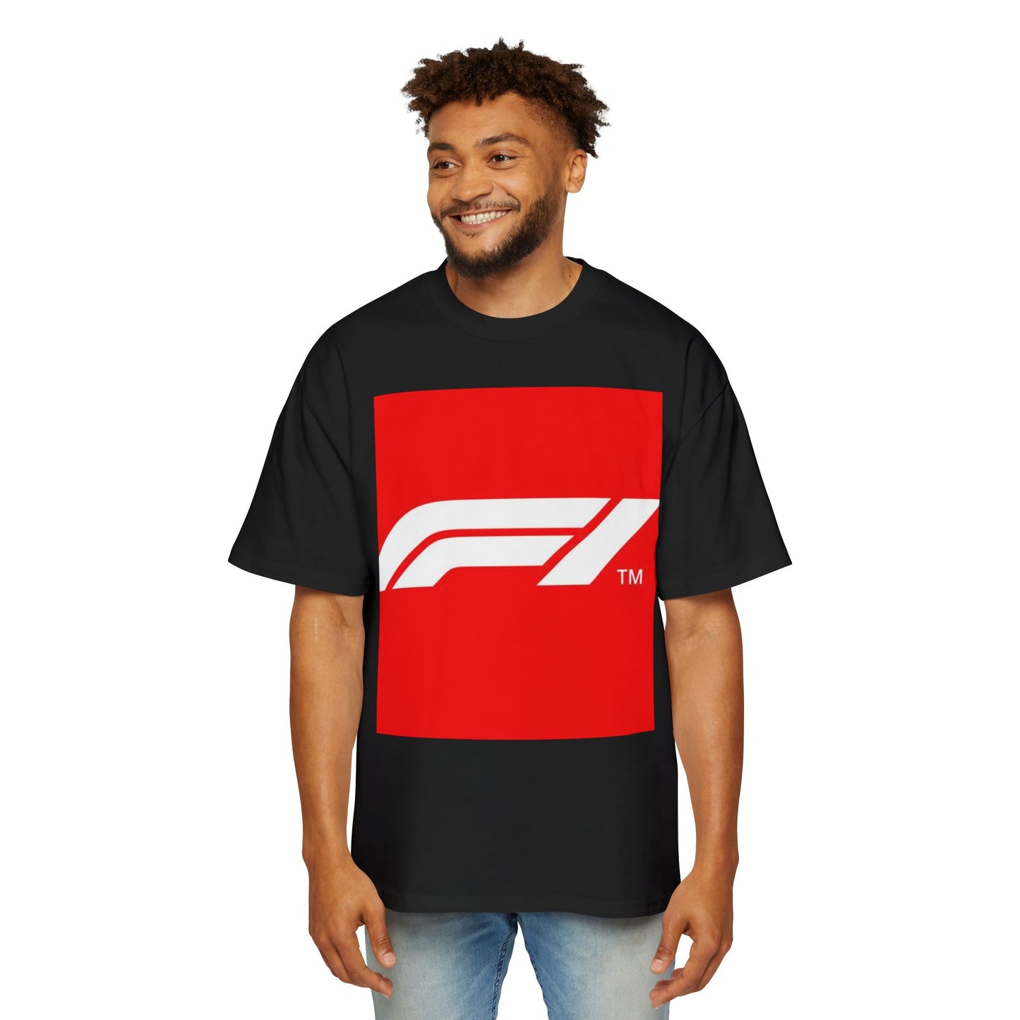 Racing Graphic Tee — Bold Red F1 Logo Shirt