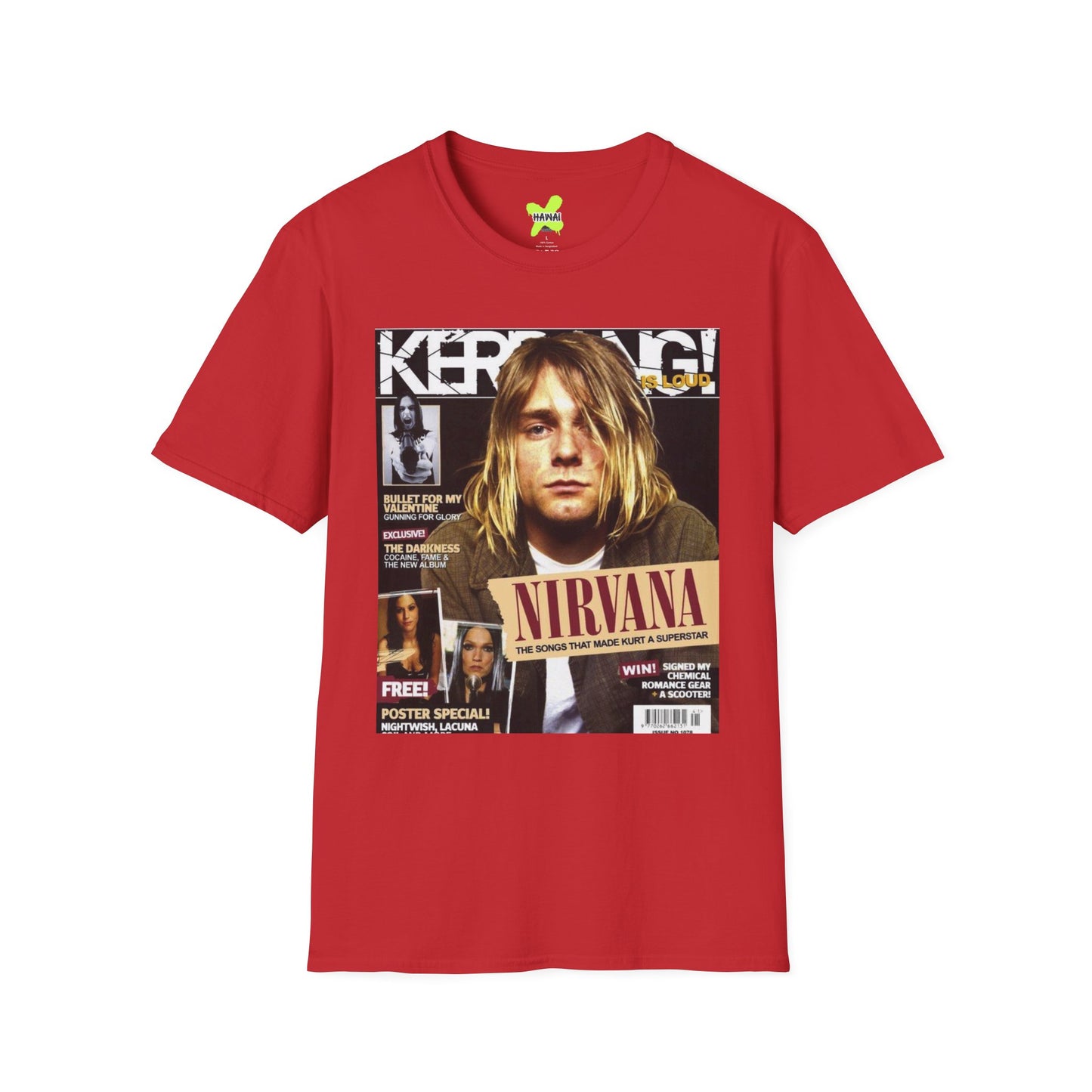 Retro Nirvana Unisex Softstyle T-Shirt - Vintage Magazine Design
