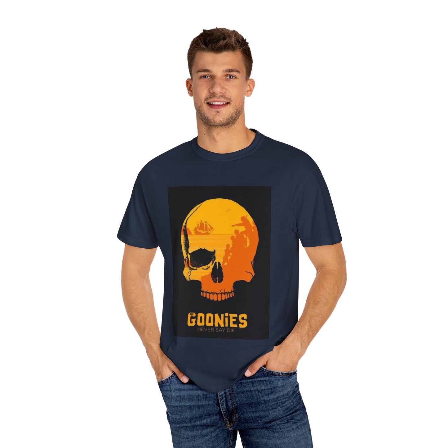 Retro Goonies Skull Tee - Unisex Garment-Dyed T-Shirt