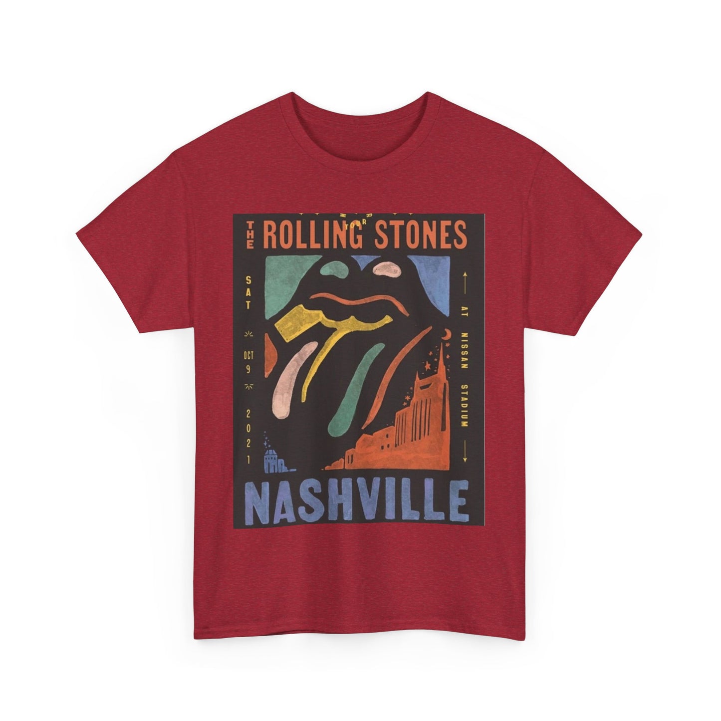 Retro Rolling Stones Nashville Tee, Vintage Band Shirt, Unisex Cotton T-Shirt, Music Lover Gift, Concert Attire, Festival Wear