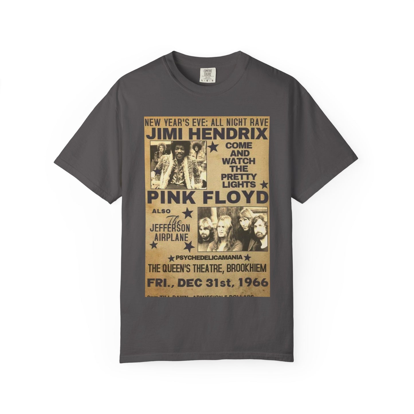 Retro Band Concert T-Shirt - Jimi Hendrix & Pink Floyd Tribute
