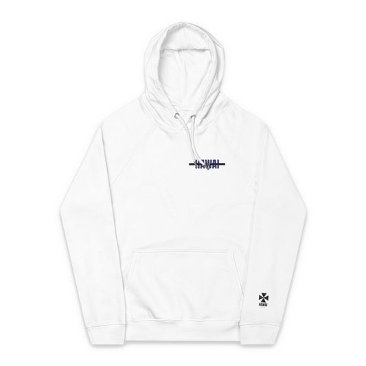 Unisex Eco-Friendly Raglan Hoodie, Sustainable Fashion, Embroidered Hoodie Gifts, Casual Wear, Earth Day Apparel, Gift for Him/Her