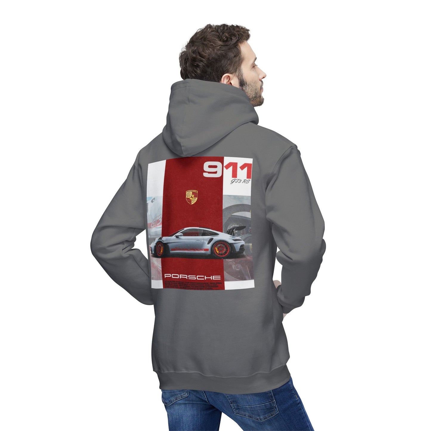 Porsche Graphic Hoodie, Made in USA, Unisex Sweatshirt, Car Lover Gift, Automotive Apparel, Driving Enthusiast Wear, Cool Casual