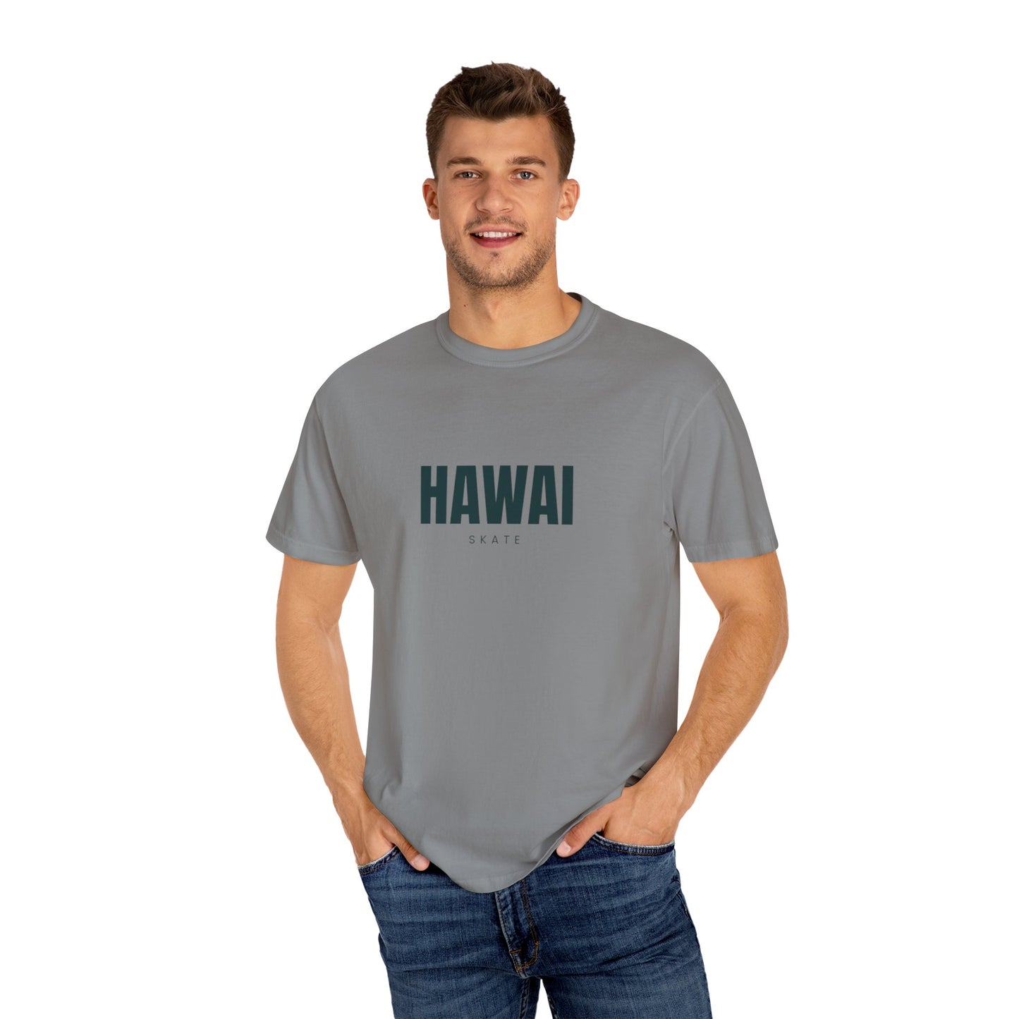 Hawaii Garment-Dyed Unisex T-shirt - Casual Beachwear, Travel Souvenir, Summer Vibes, Gift for Him/Her, Retro Style