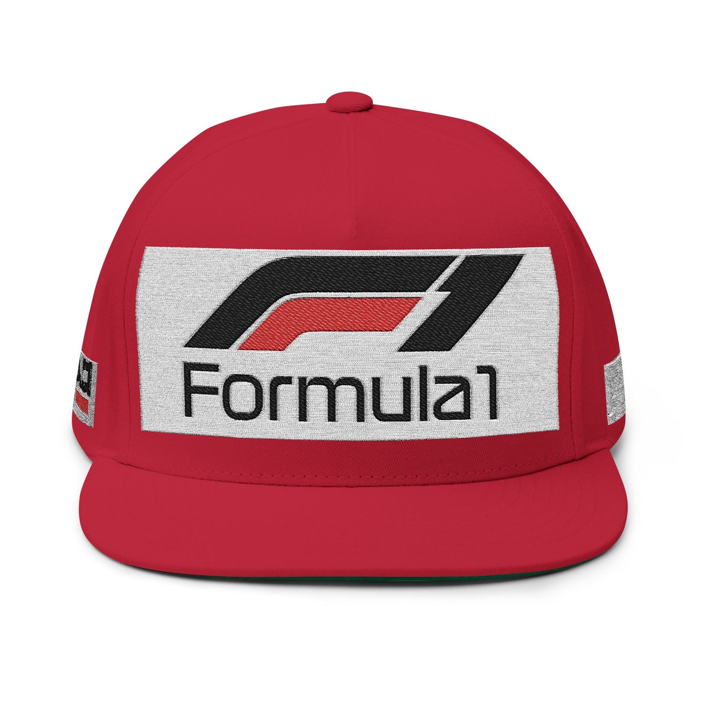 Formula 1 Embroidered Flat Bill Cap – Racing Logo Snapback