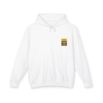 Unisex Zombie Zone Hooded Sweatshirt - Danger Sign Design