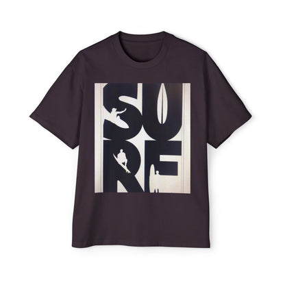 Surf Graphic Tee — Oversized Men's Surfboard Silhouette Shirt
