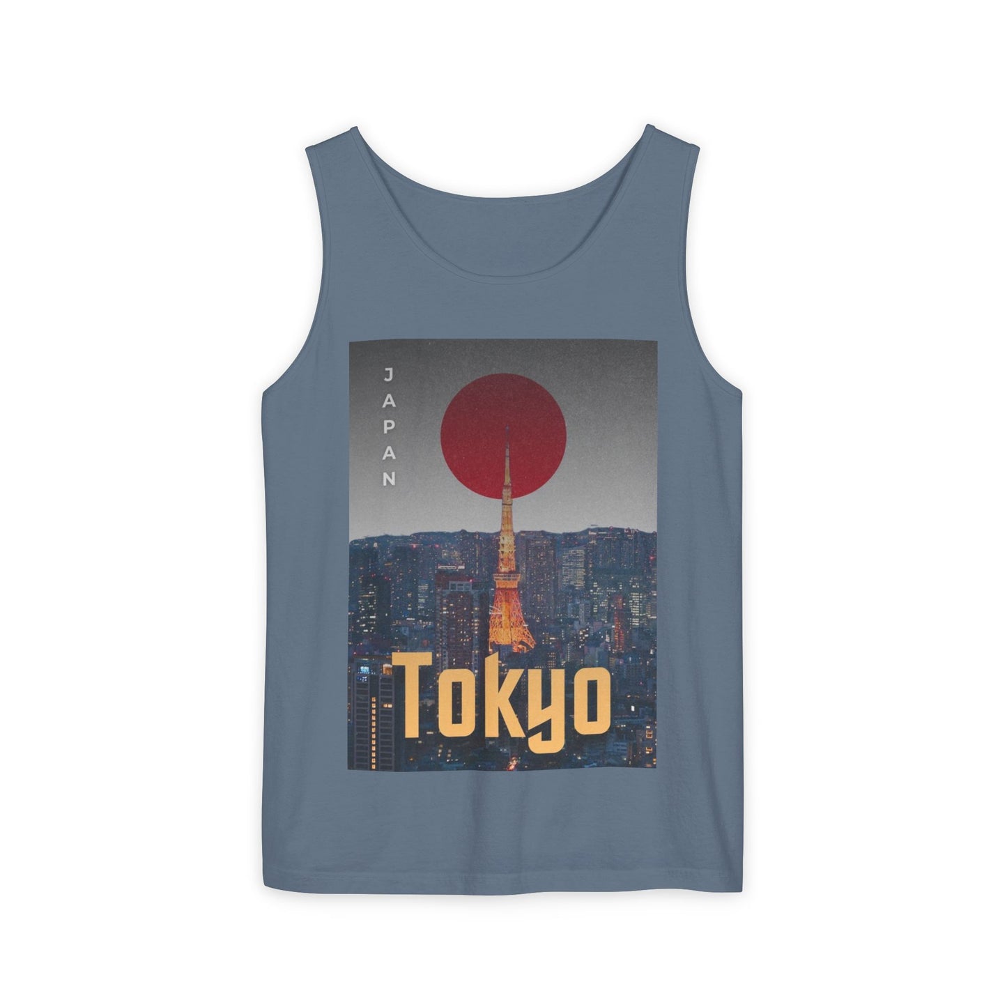 Tokyo Vintage Poster Tank — Japan Cityscape Graphic Tank Top