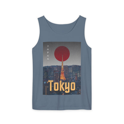 Tokyo Vintage Poster Tank — Japan Cityscape Graphic Tank Top