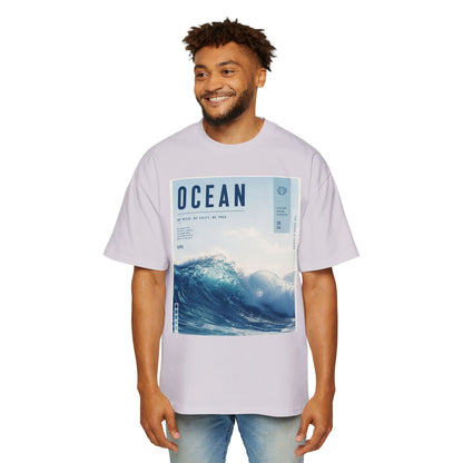 Ocean Wave Graphic Tee — "OCEAN" Coastal Photo Print T-Shirt