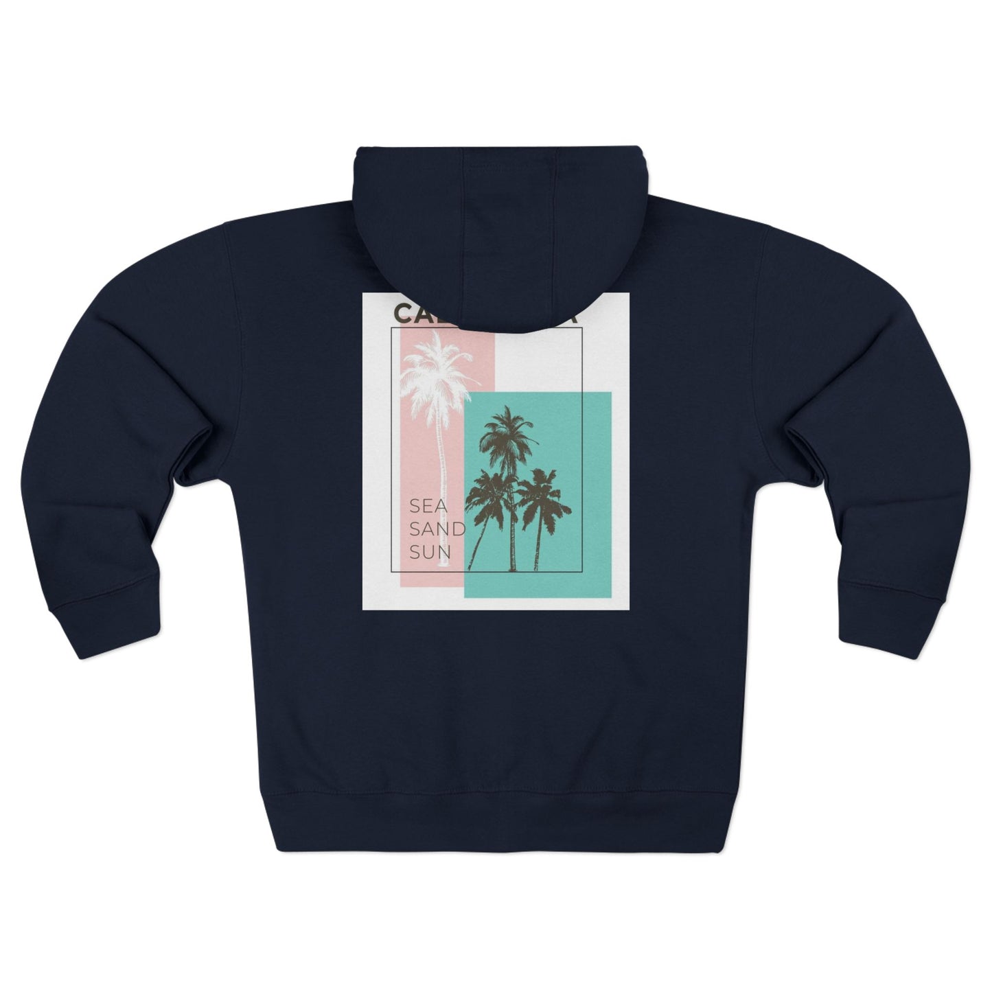 Tropical Vibe Unisex Zip Hoodie - Casual Comfort for Beach Lovers