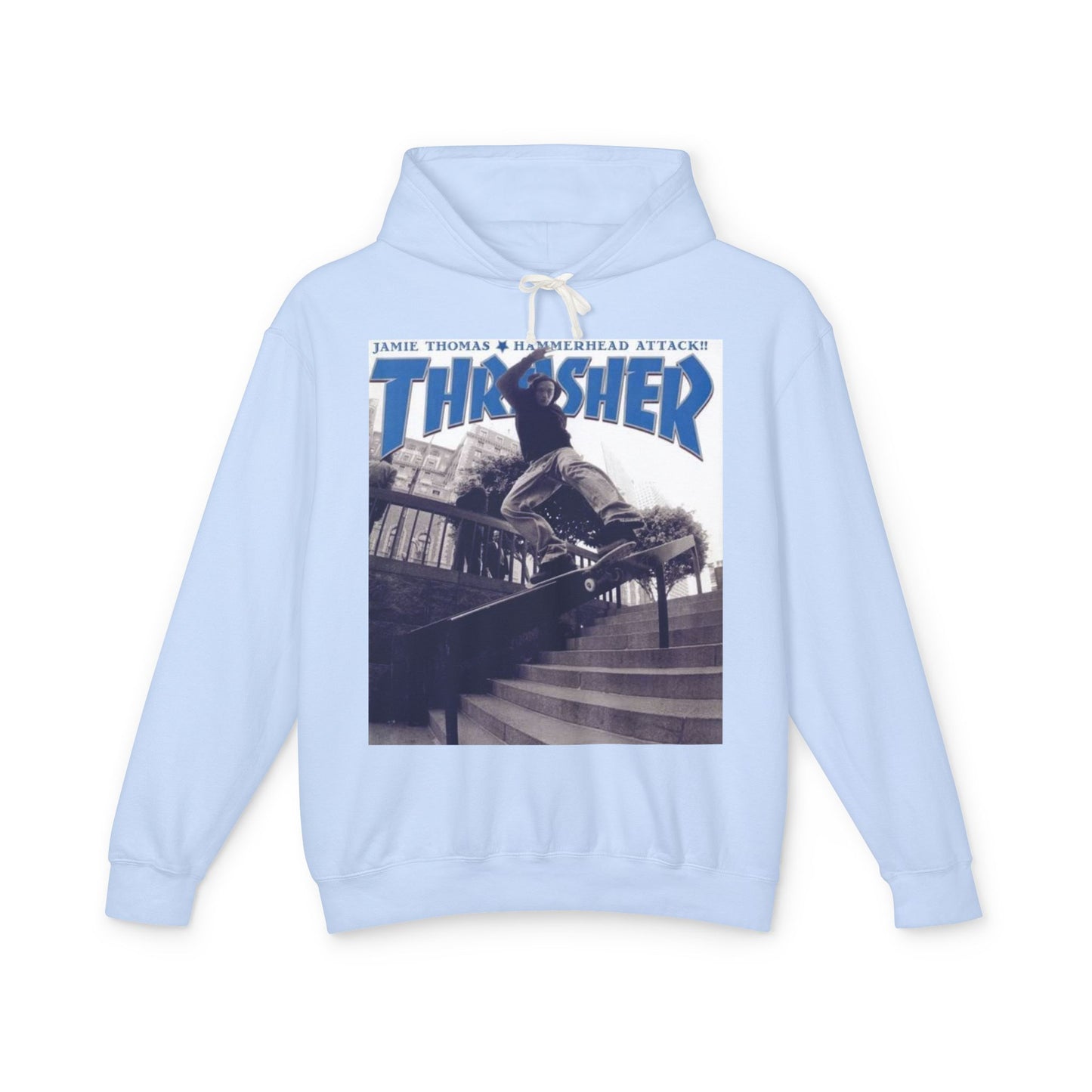 Skateboarder Graphic Hoodie, Unisex Sweatshirt, Thrasher Inspired Apparel, Casual Wear, Gift for Skaters