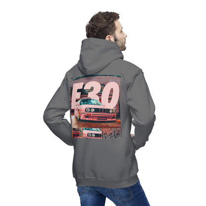 E30 Vintage Car Unisex Hooded Sweatshirt - Casual Comfort for Car Enthusiasts