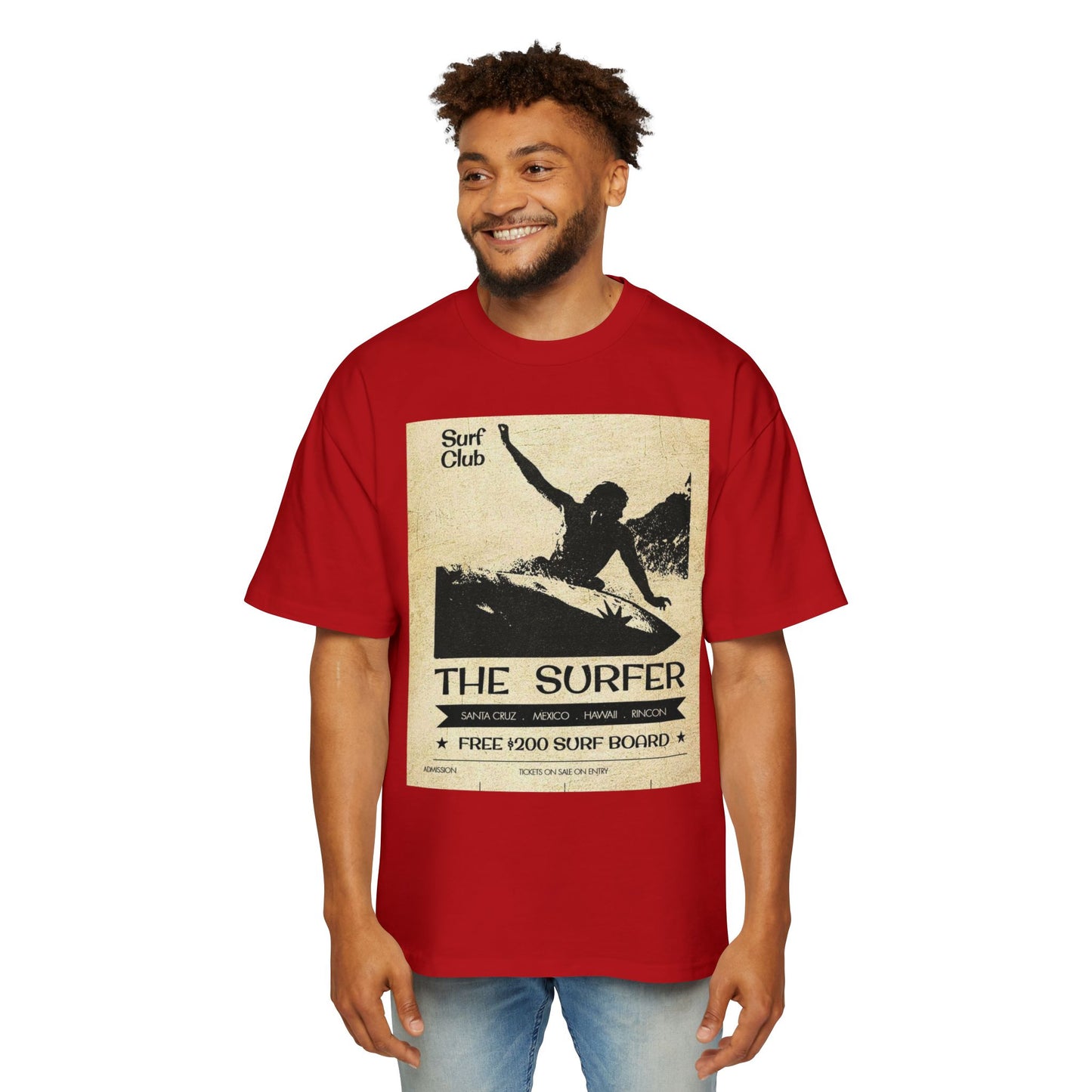 The Surfer Vintage Surf Club Tee — Men's Oversized Surf Graphic T-Shirt