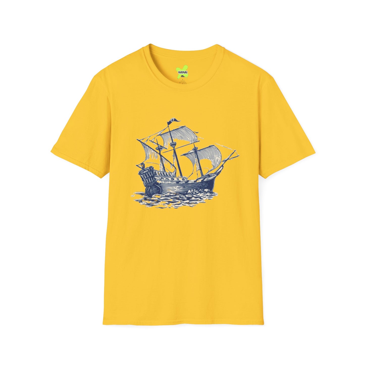 Nautical Adventure Unisex Softstyle T-Shirt - Pirate Ship Design
