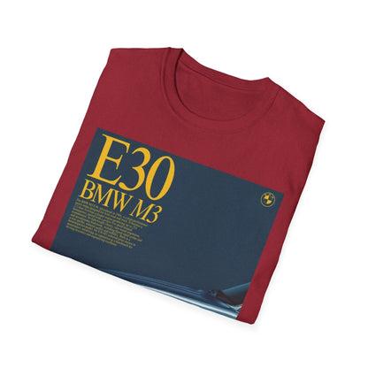 BMW E30 M3 Graphic Tee, Unisex Car Lover Shirt, Automotive Gift, Vintage T-Shirt, Car Enthusiast Apparel, Perfect for Birthdays