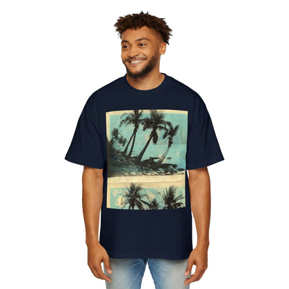 T-Shirt — Vintage Palm Beach Graphic Tee (Retro Tropical Sunset)