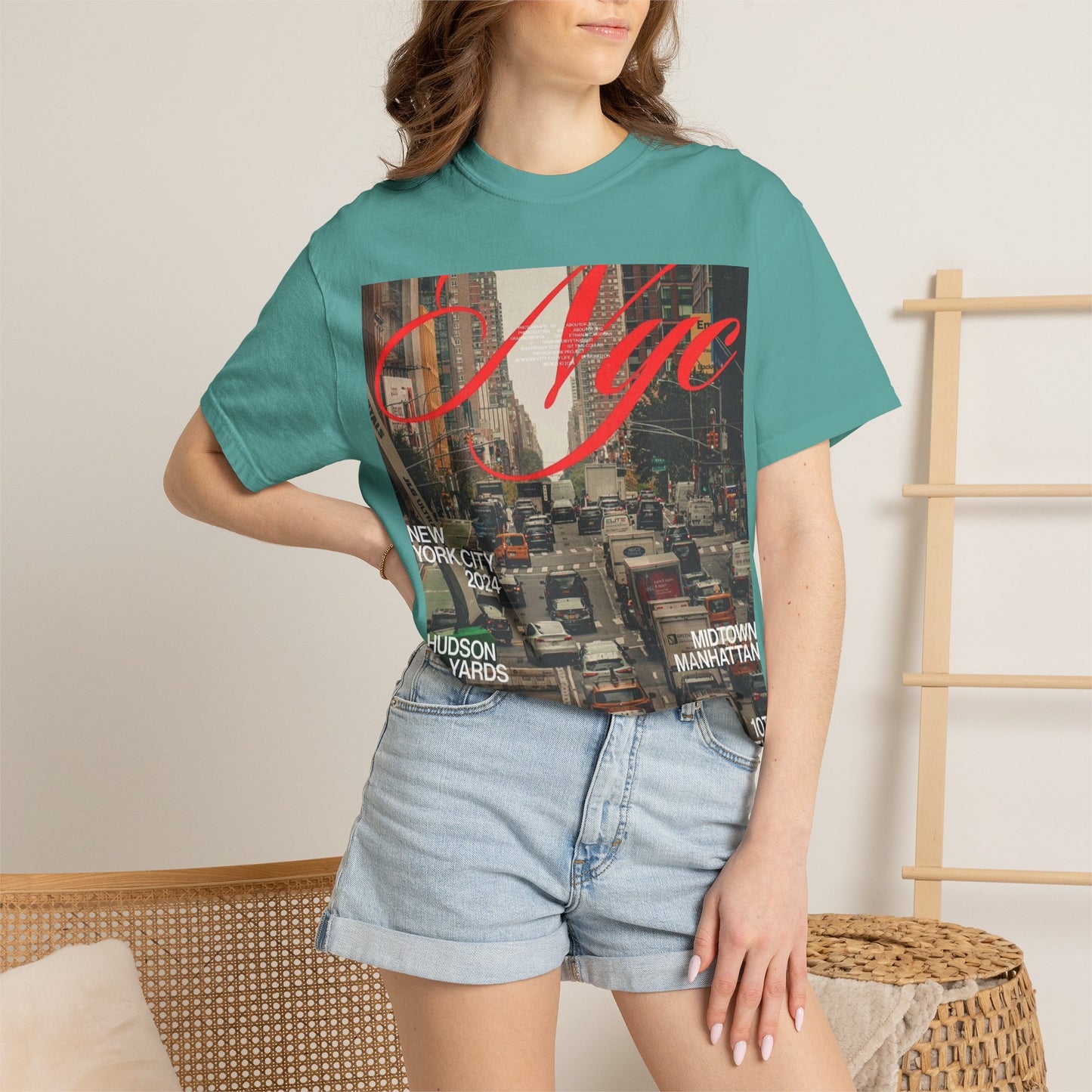 NYC Traffic Photo Tee — Midtown Manhattan Hudson Yards Graphic T-Shirt
