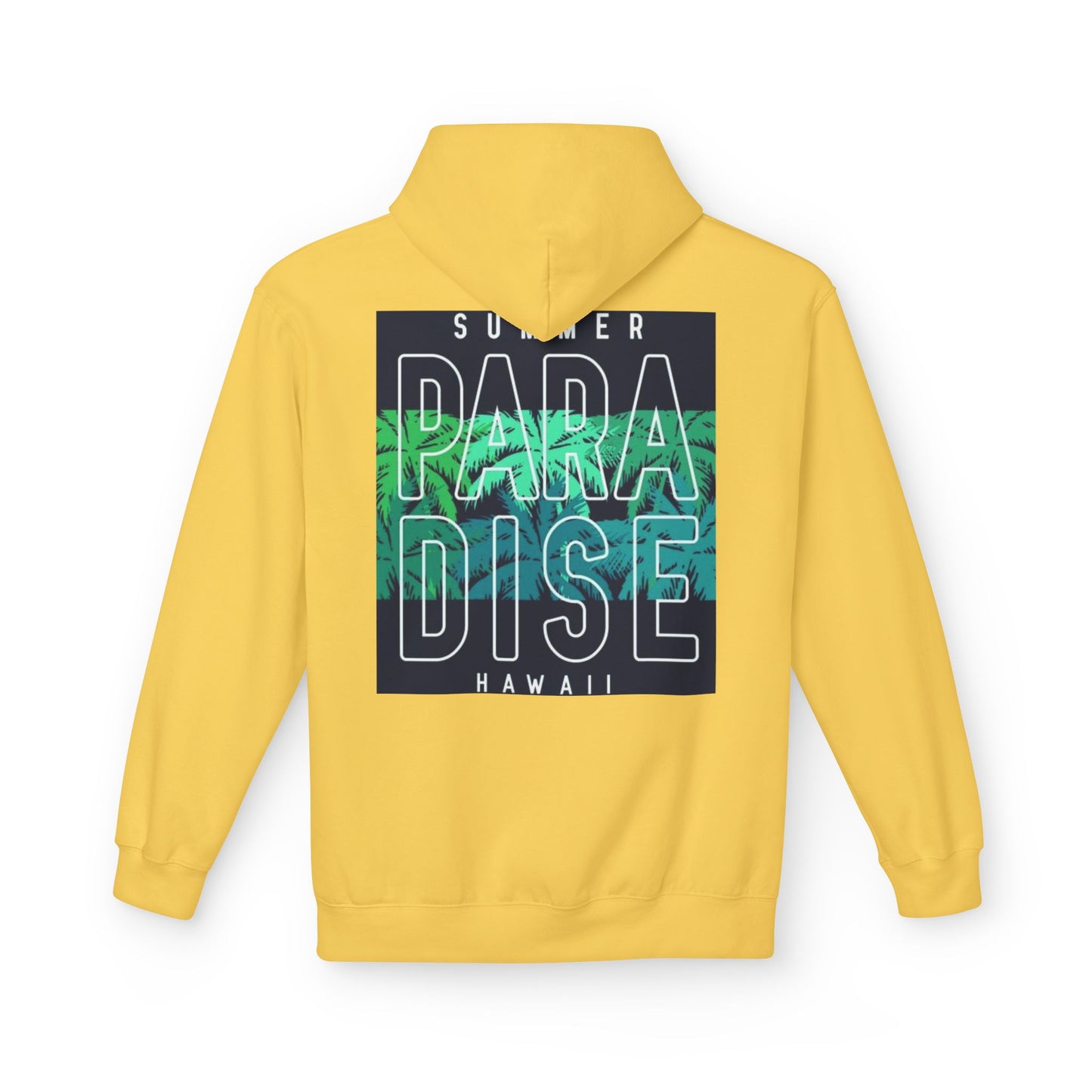 Summer Paradise Fleece Hoodie, Relaxed Beachwear, Hawaii Gift, Unisex Sweatshirt, Vacation Attire, Casual Outfit