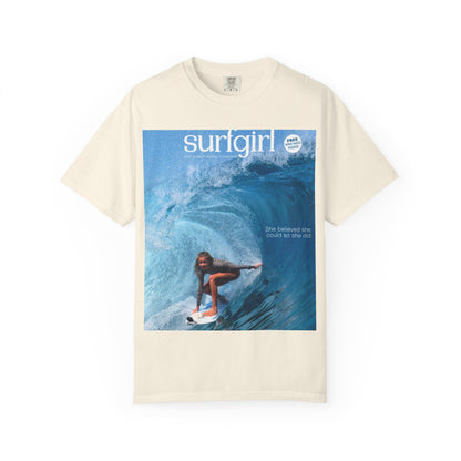 Surfgirl Wave Photo T-Shirt — Vintage Surf Magazine Graphic Tee