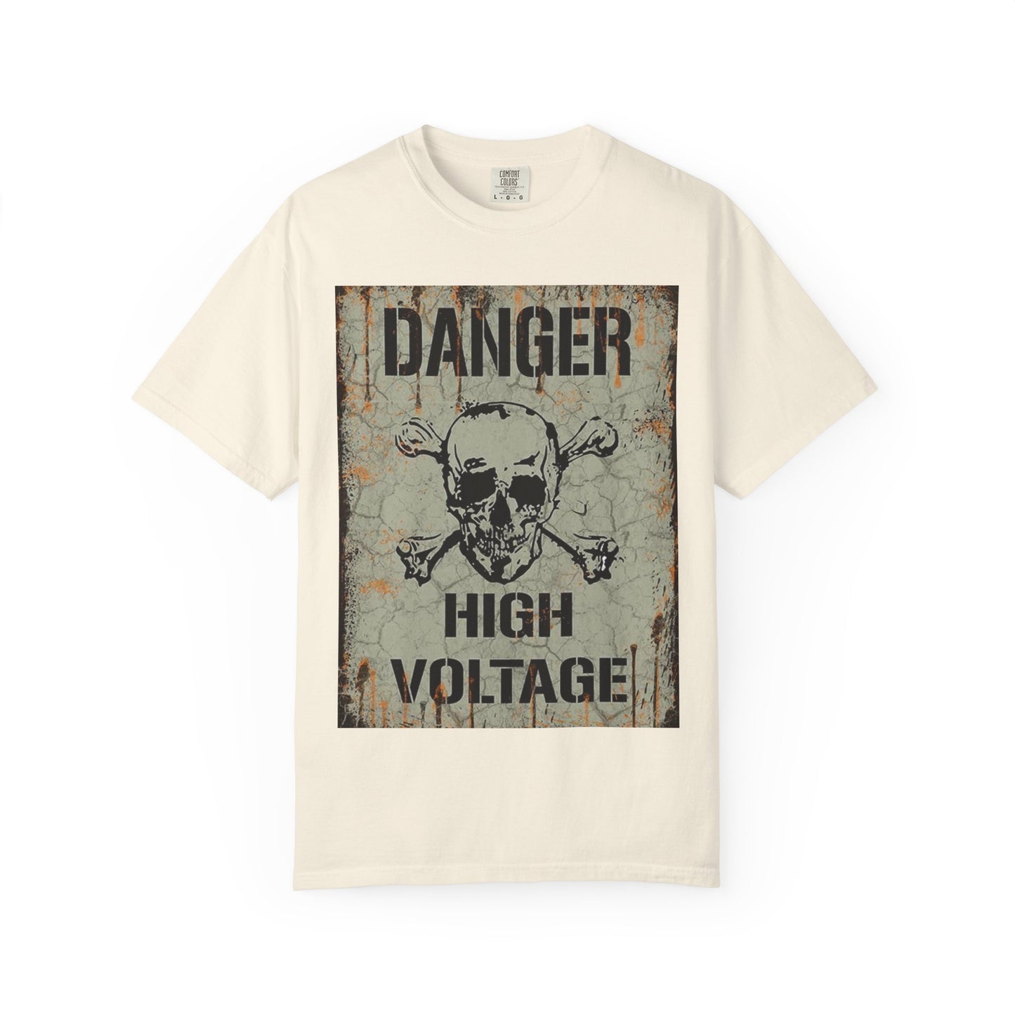 High Voltage Skull T-Shirt – Unisex Garment-Dyed Tee