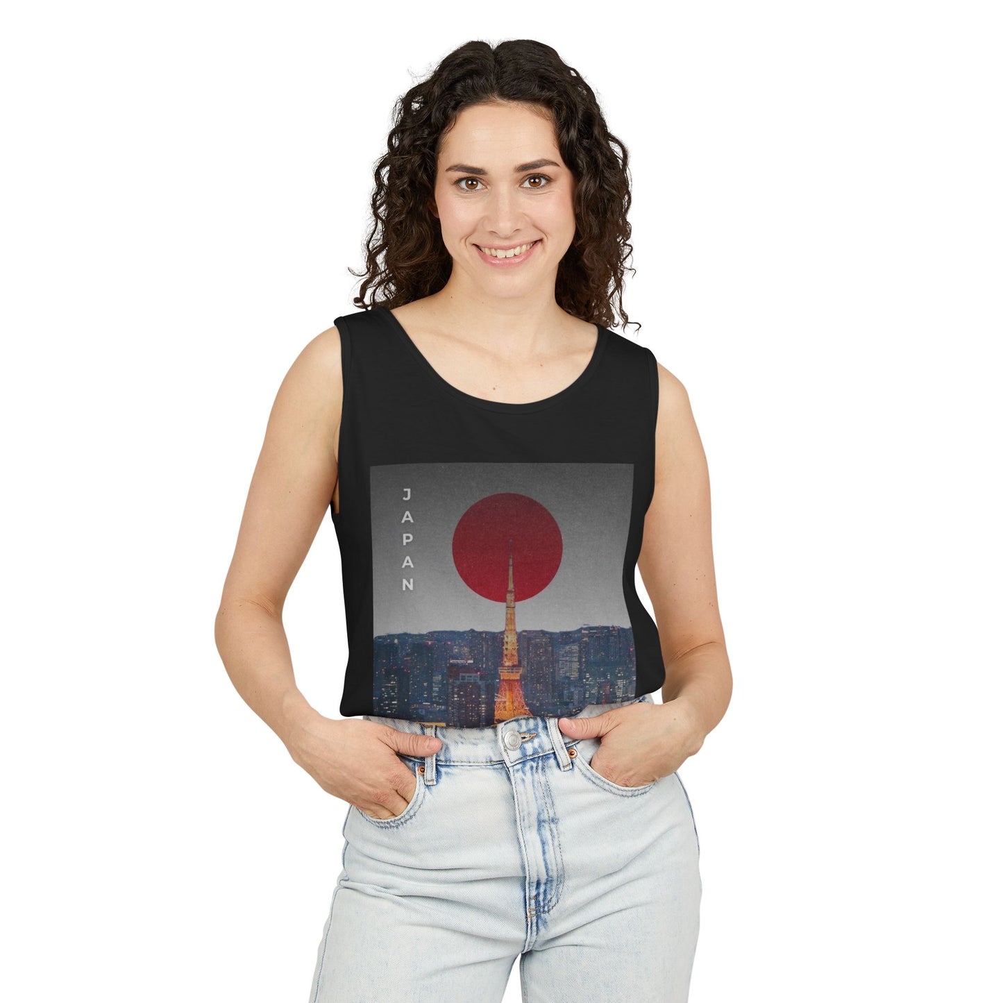 Tokyo Vintage Poster Tank — Japan Cityscape Graphic Tank Top