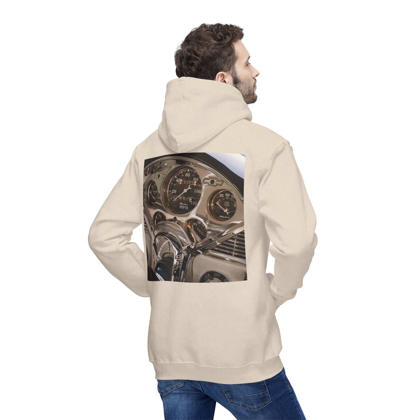 Vintage Car Dashboard Unisex Hooded Sweatshirt