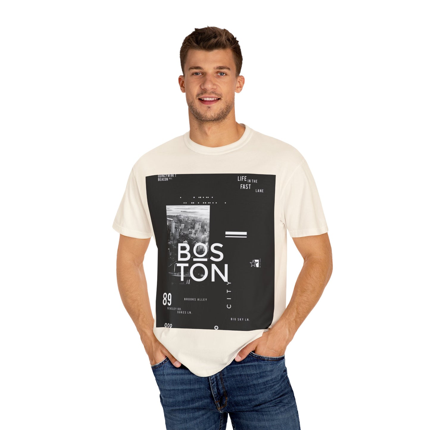 Boston Graphic Unisex T-Shirt, Casual Urban Style Tee, Gift for Travelers, Fashion Aesthetic Apparel, Streetwear Fashion