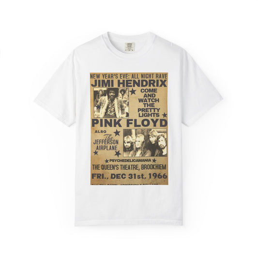 Retro Band Concert T-Shirt - Jimi Hendrix & Pink Floyd Tribute