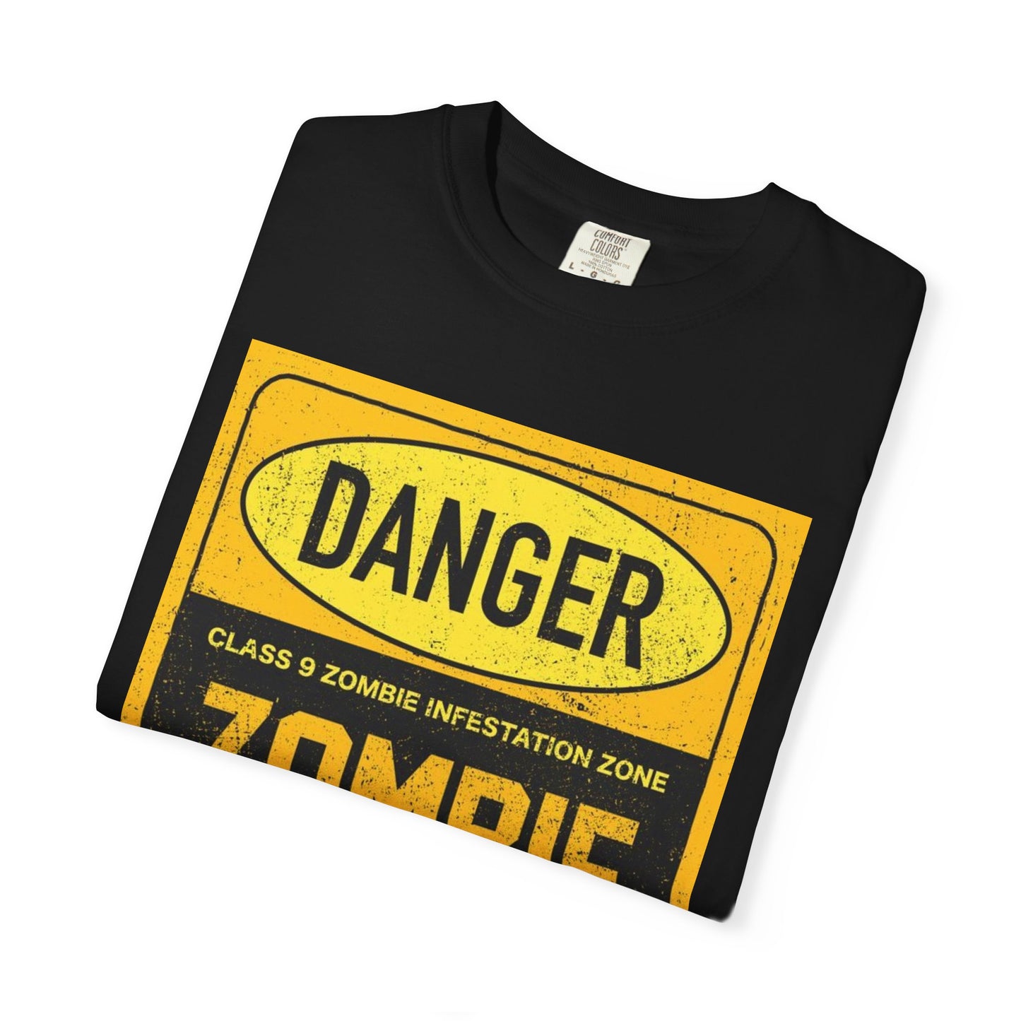 Zombie Zone T-Shirt - Unisex Danger Graphic Tee for Halloween & Horror Fans